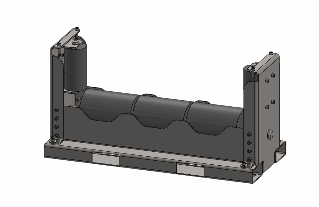 Pipe rollers for bundle of pipes, max diameter 1140mm, max capacity 5 tons